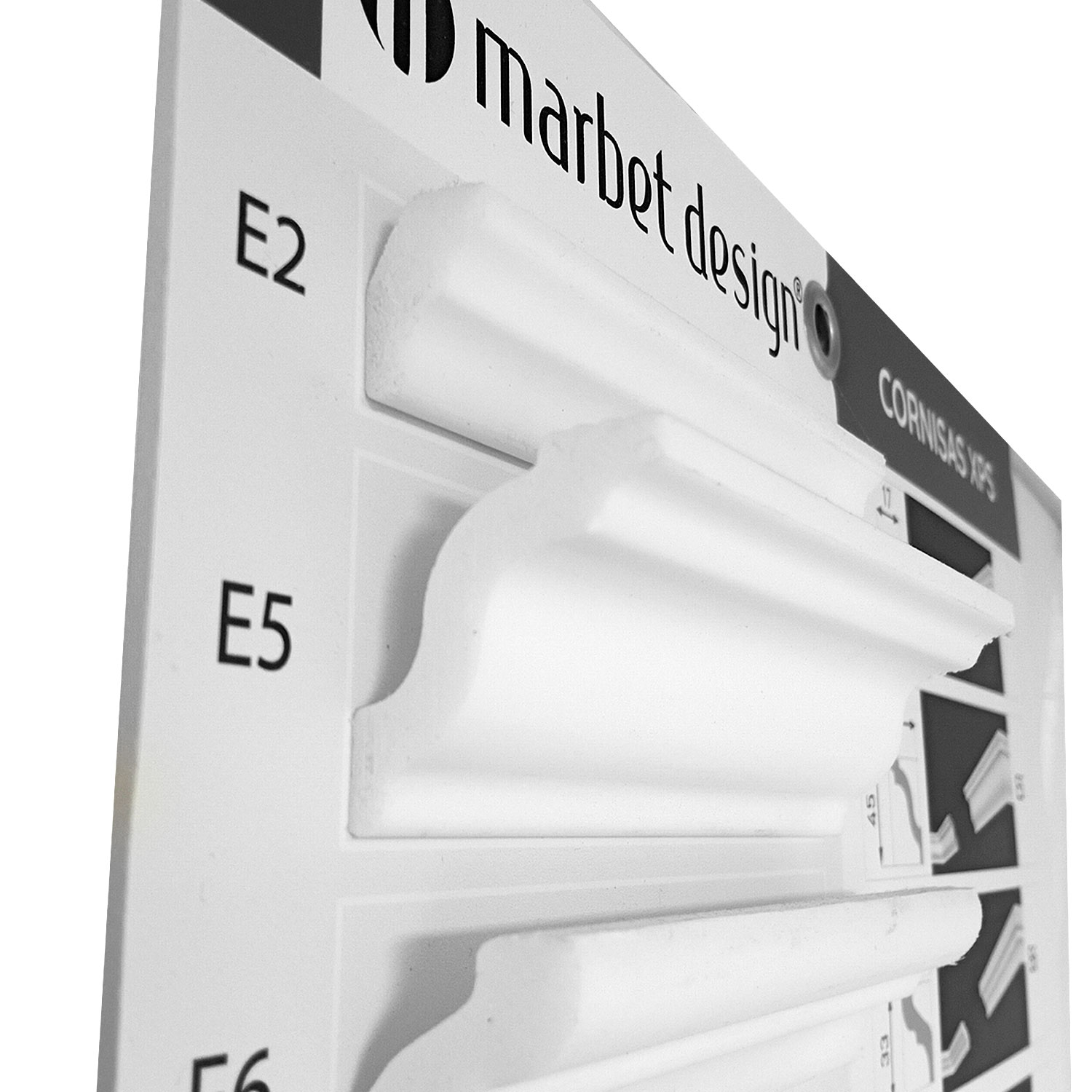 Cornisa E5 45 x 40mm x 2mt XPS Caja 90 unidades