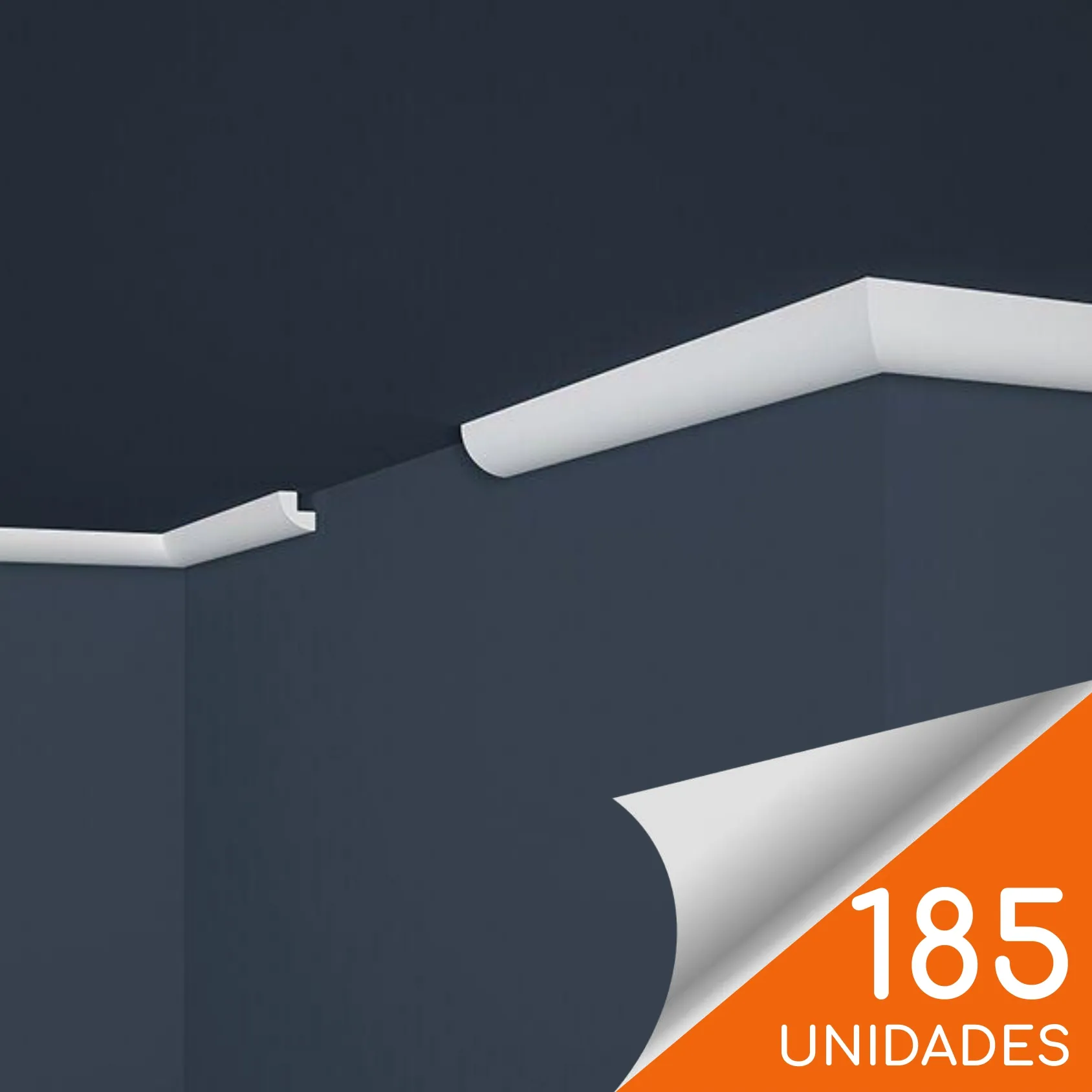 Cornisa E1 22 x 22mm x 2mt XPS Caja 185 unidades