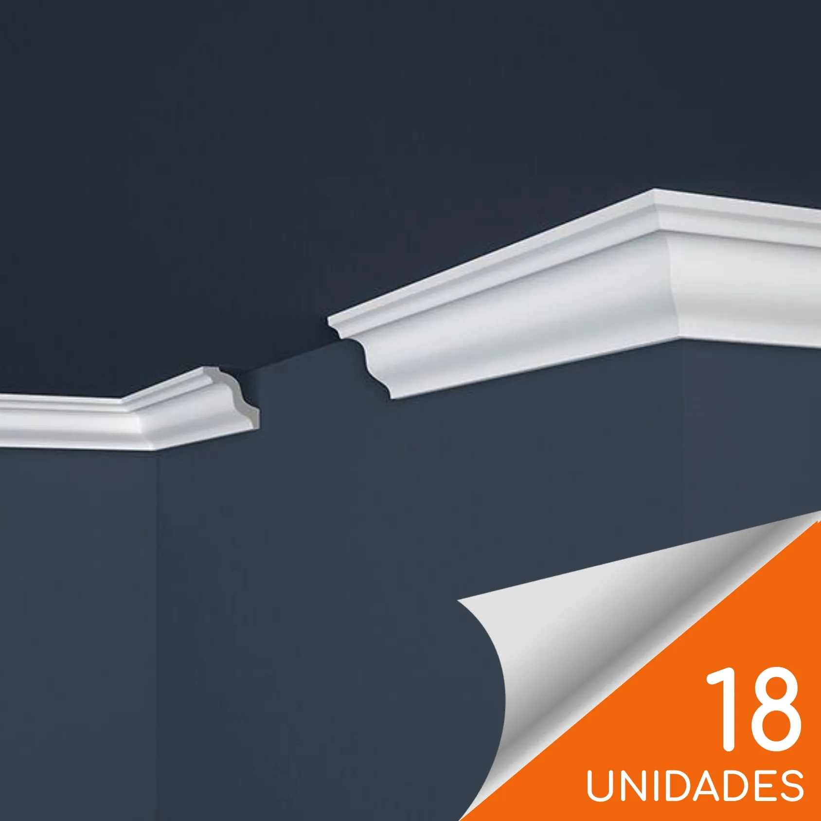 Cornisa E5 45 x 40mm x 2mt XPS Caja 18 unidades