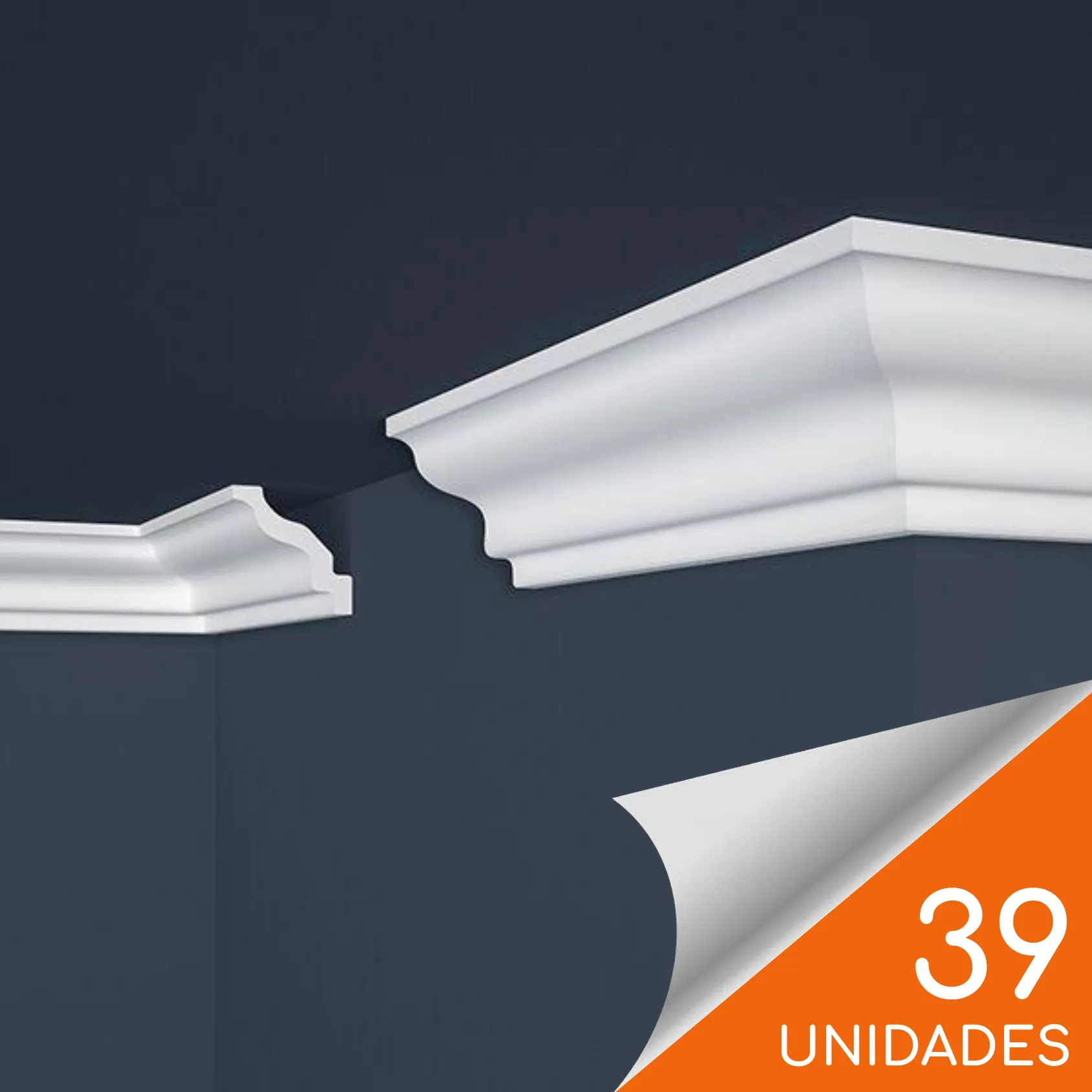 Cornisa E8 72 x 72mm x 2mt XPS Caja 39 unidades