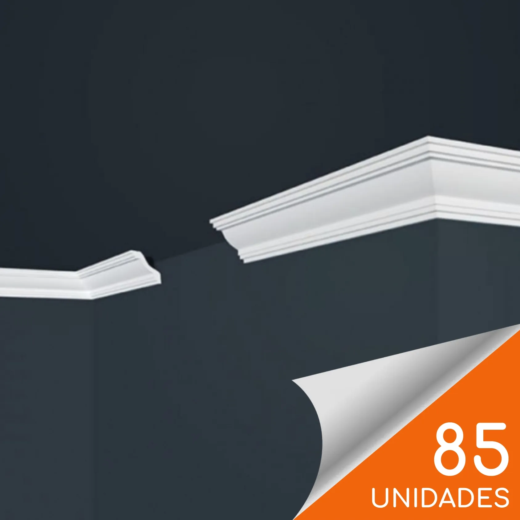 Cornisa E40 45 x 45mm x 2mt XPS Caja 85 unidades