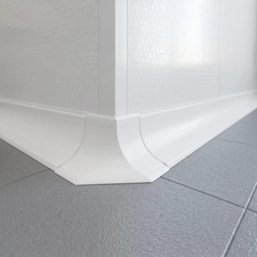 Esquinero Exterior Para Zócalos Sanitarios 100mm Blanco