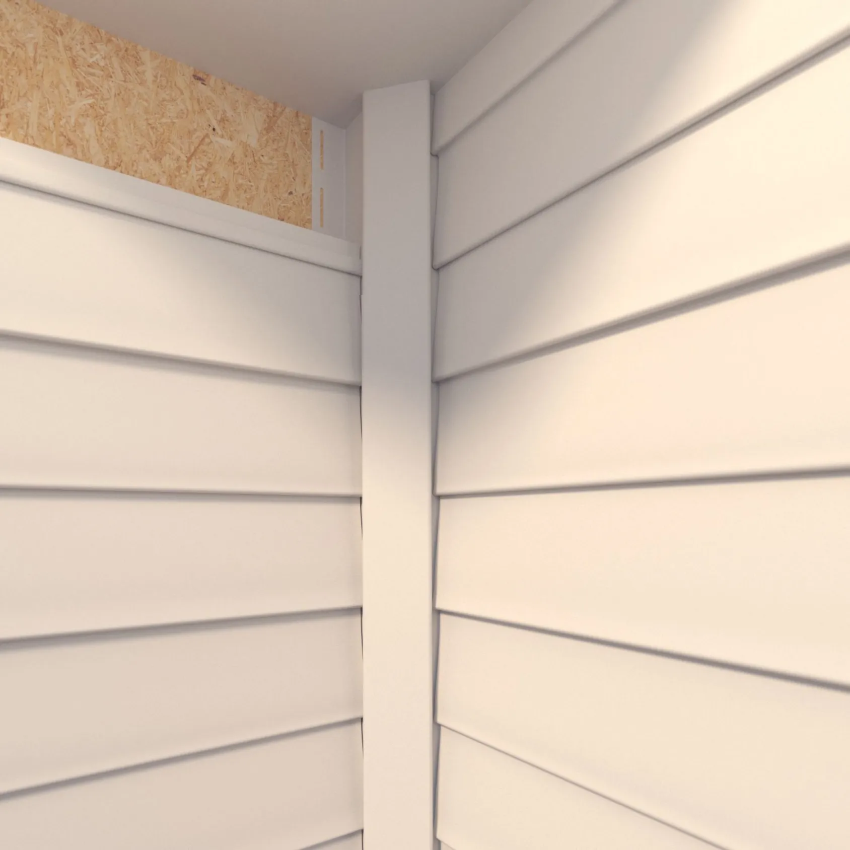 Perfil Esquinero Interior Siding CNP PVC Blanco Semibrillo (3 m)