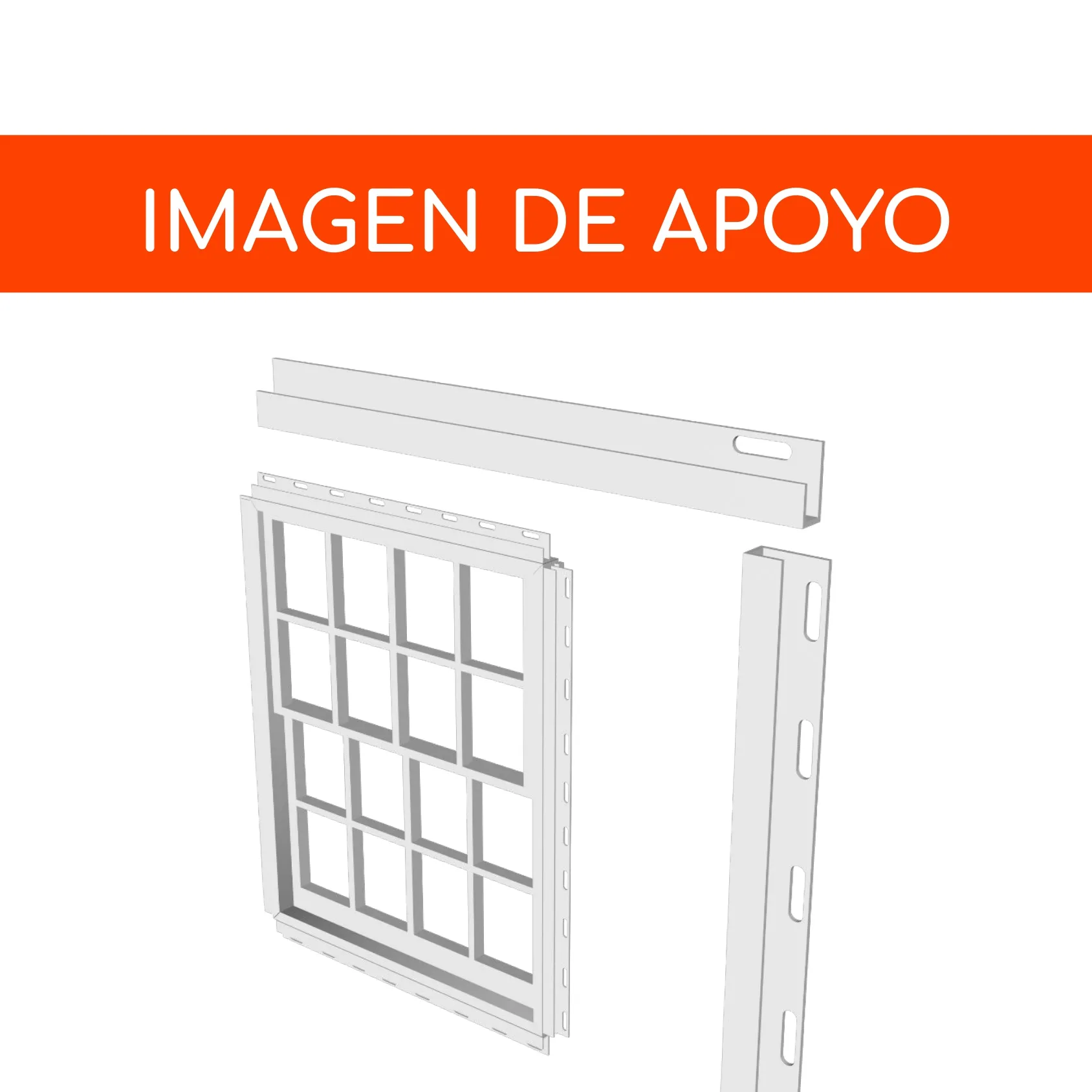 Perfil J Siding CNP PVC Blanco Semibrillo (3.8 m)