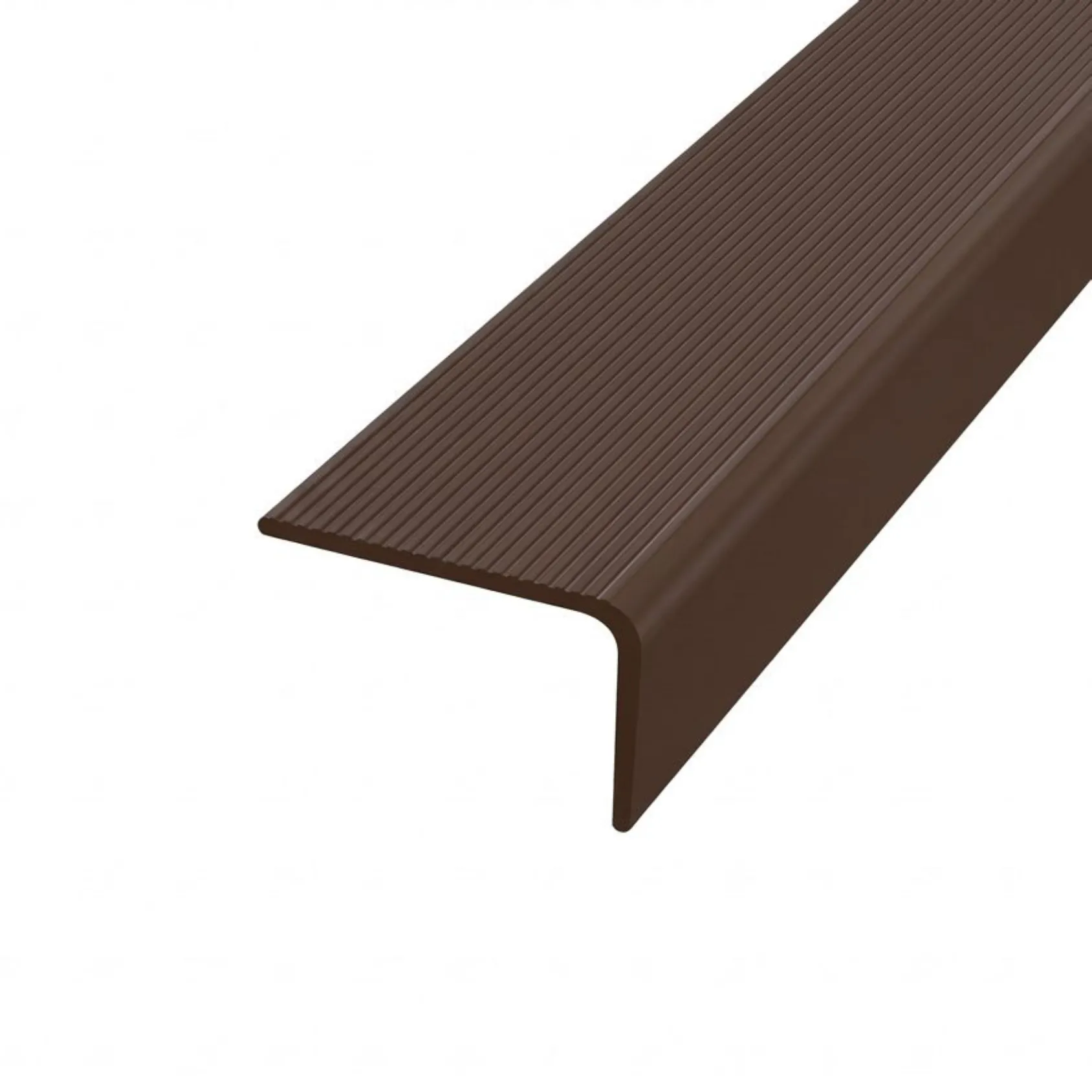 Perfil Nariz de Grada PVC 37 x 37mm Cafe 1.2 Metros