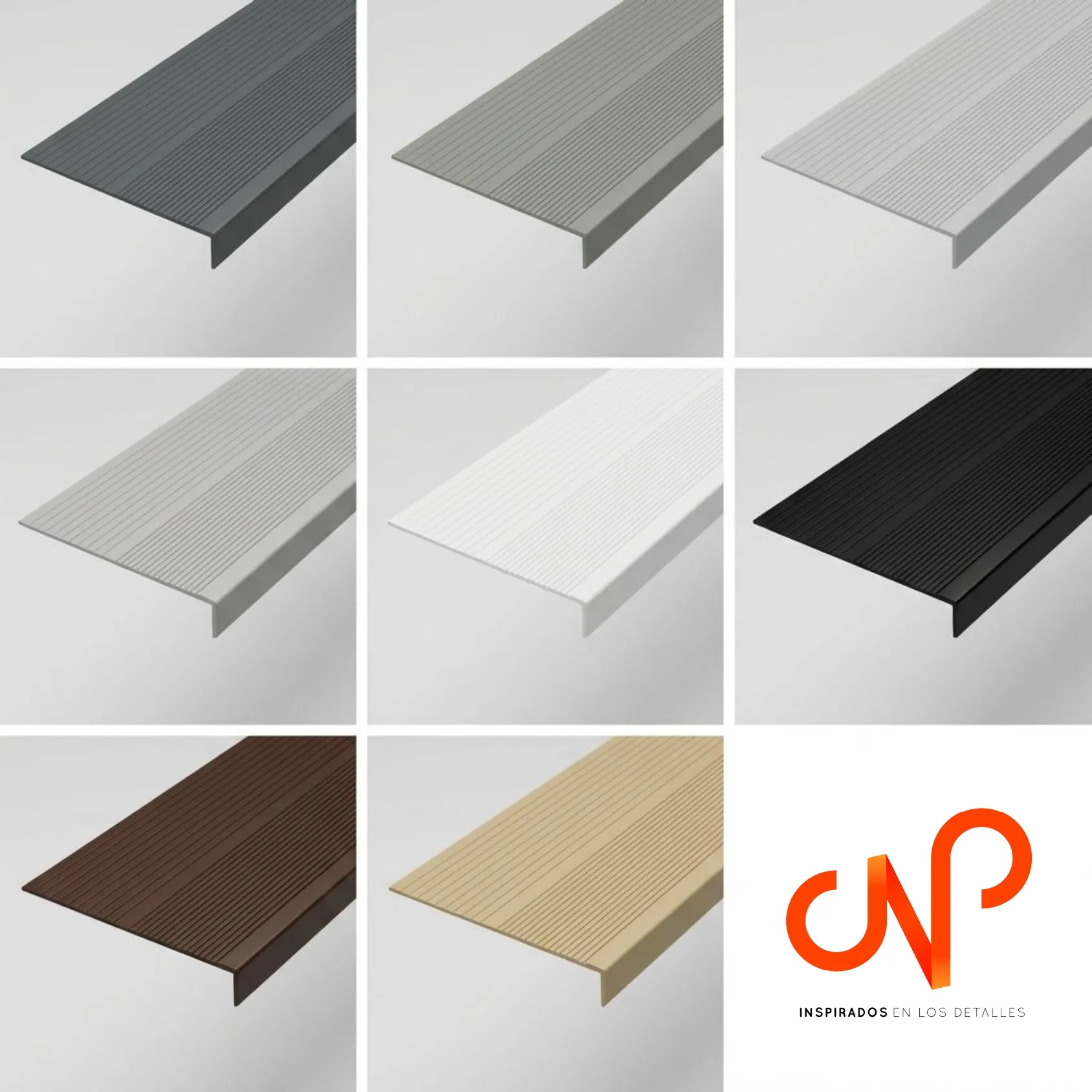Perfil Grada Buffalo PVC 300 x 50mm Gris 1.2 Metros