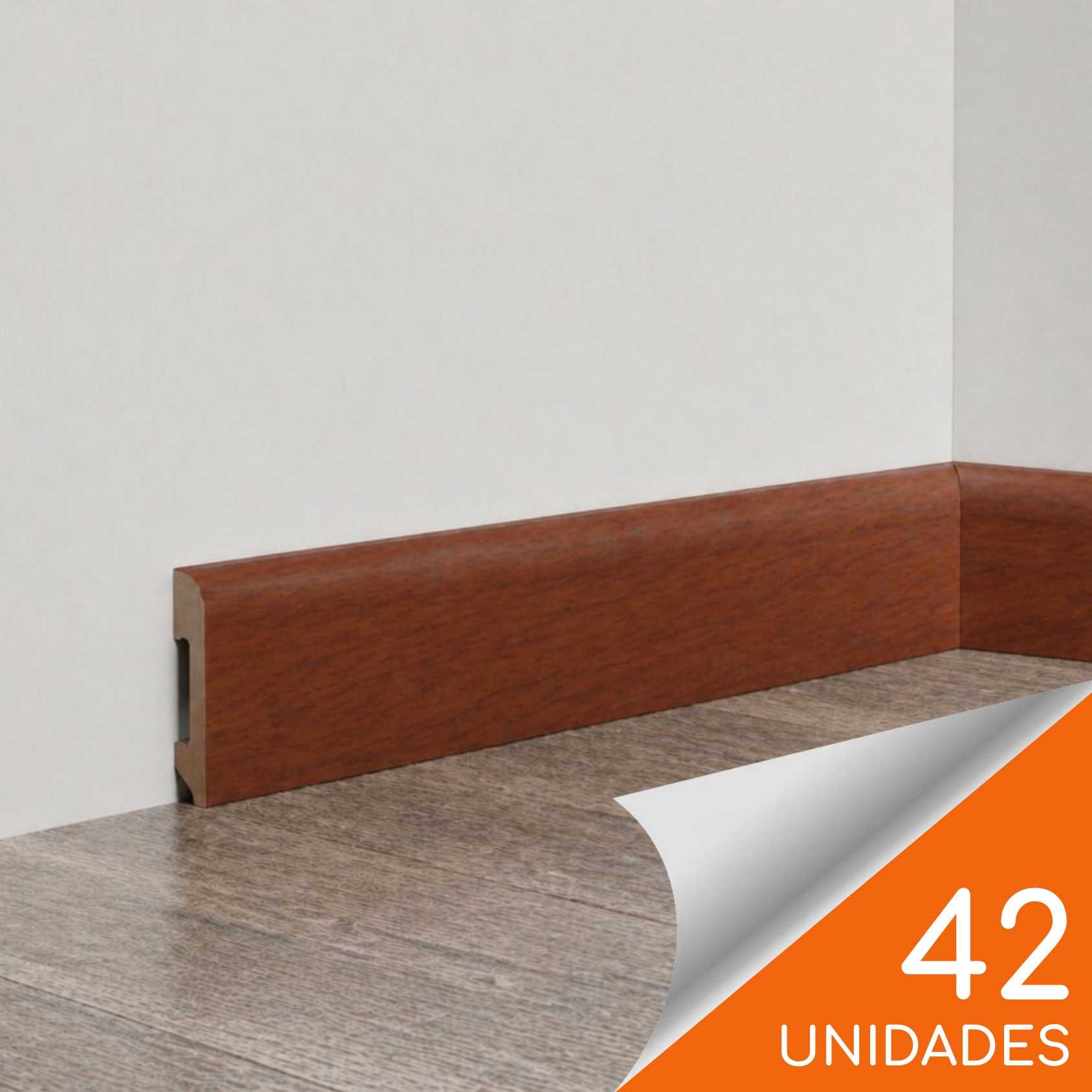 Guardapolvo FN-2 Cedro 60 x 14mm x 2.4mt HDPS Caja 42 unidades