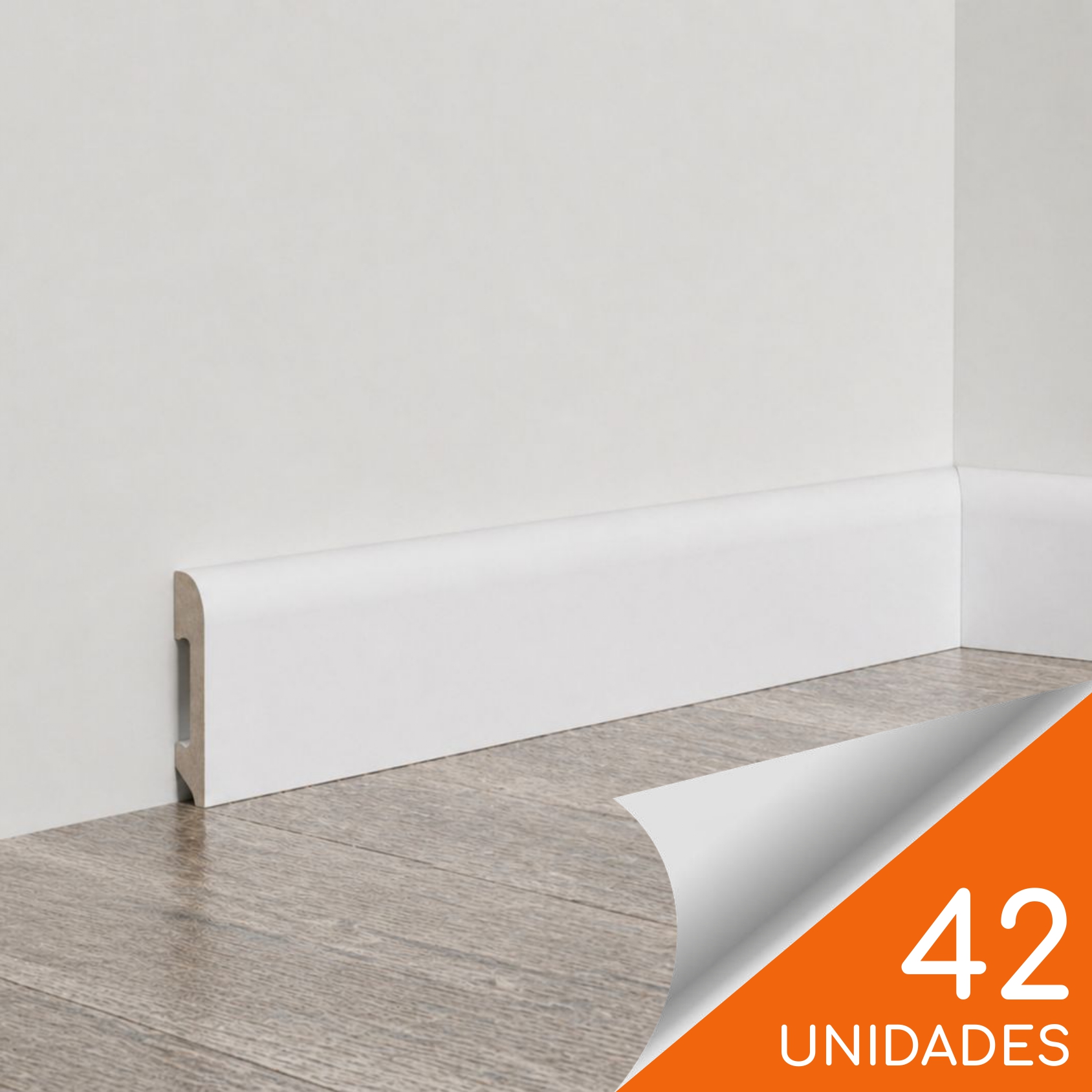 Guardapolvo FN-2 Blanco 60 x 14mm x 2.4mt HDPS Caja 42 unidades