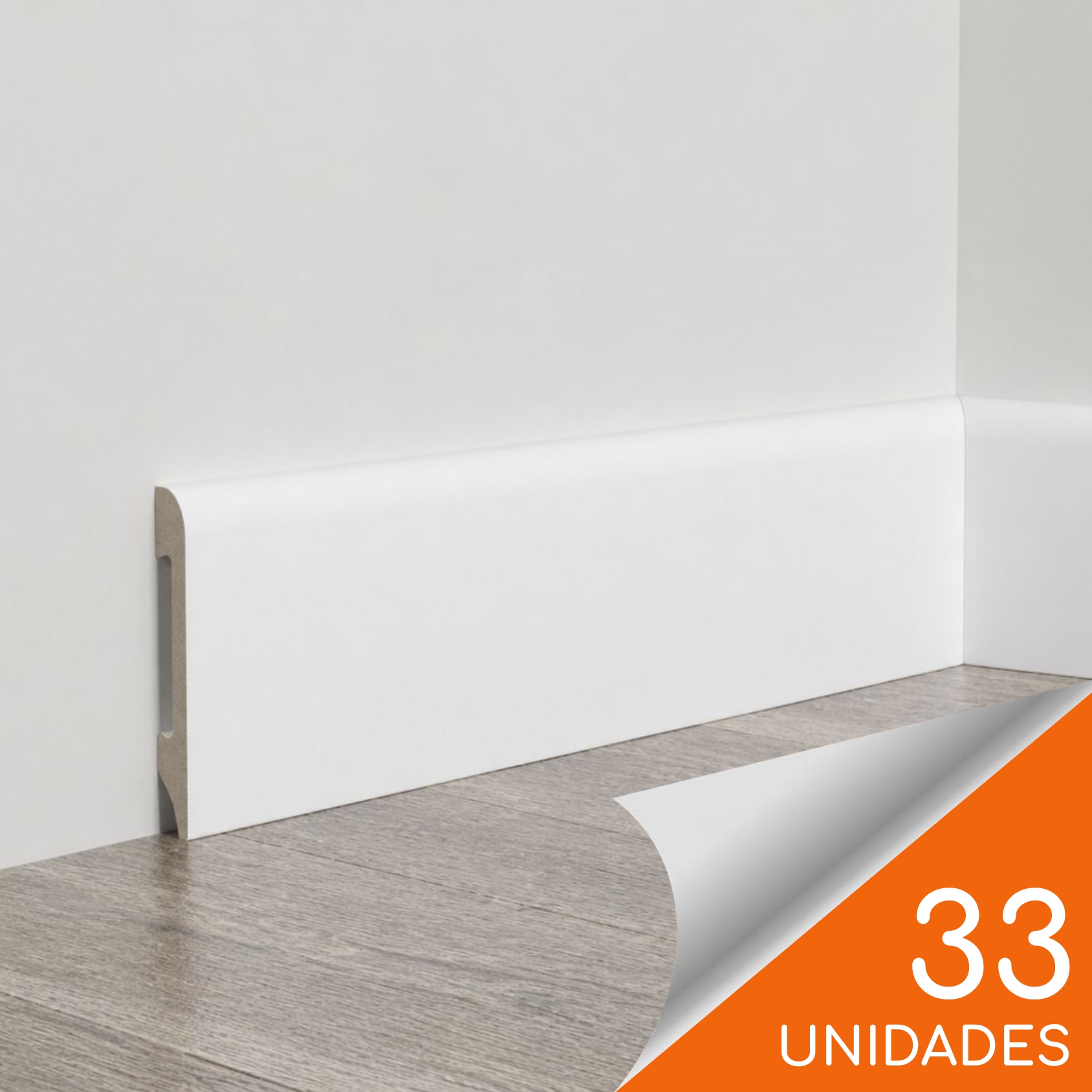 Guardapolvo FN-1 Blanco 75 x 15mm x 2.4mt HDPS Caja 33 unidades