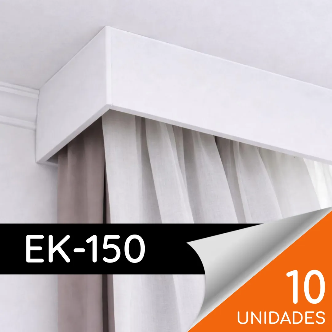 Cenefa EK-150 HDPS Blanca 150 x 40mm x 2mt Caja 10 unidades