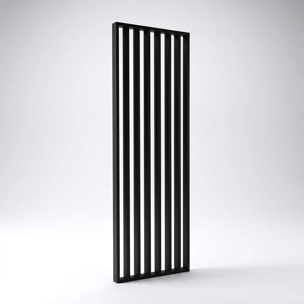 Separador de Ambientes Wood Wall MDF 580mm Negro 2.7mt