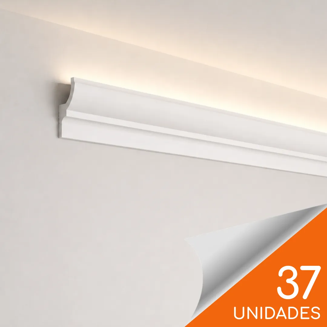 Cornisa C1 59x37mm x 2mt HDPS Caja 37 unidades