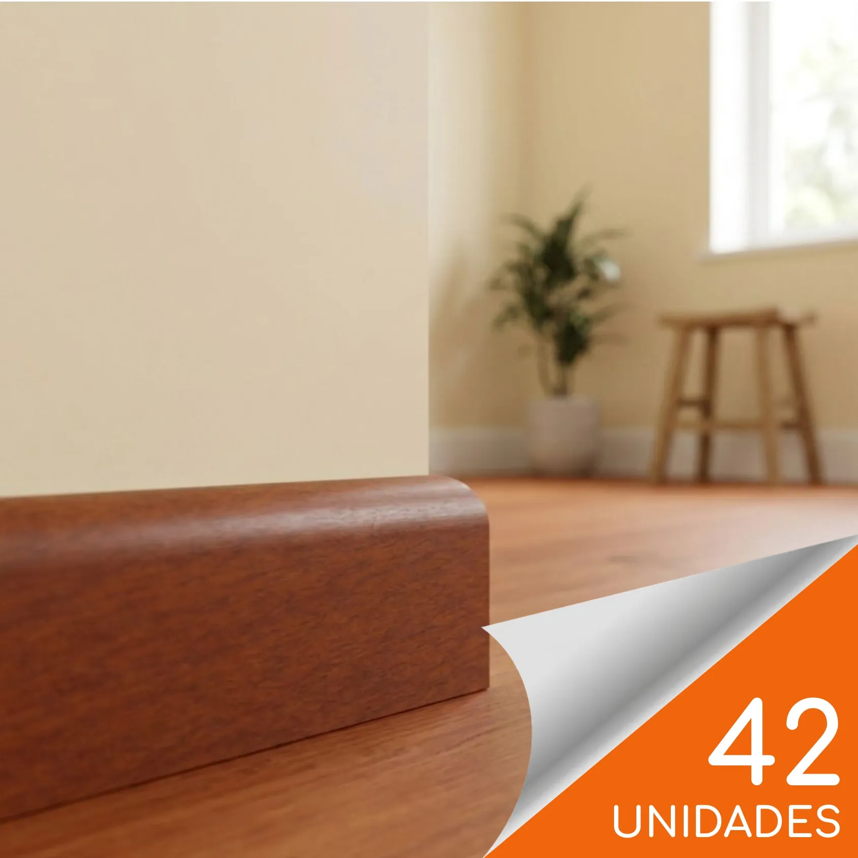 Guardapolvo FN-2 Cedro 60 x 14mm x 2.4mt HDPS Caja 42 unidades