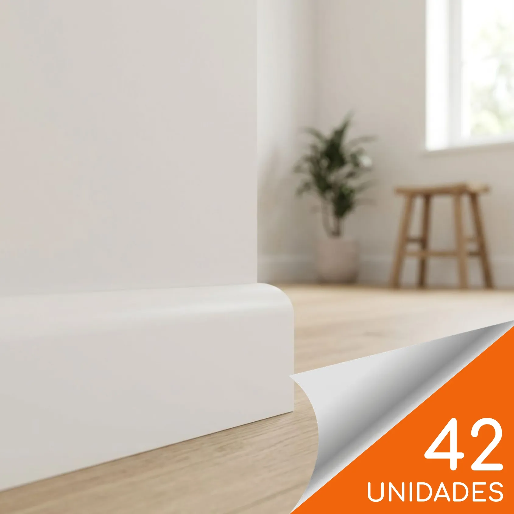 Guardapolvo FN-2 Blanco 60 x 14mm x 2.4mt HDPS Caja 42 unidades