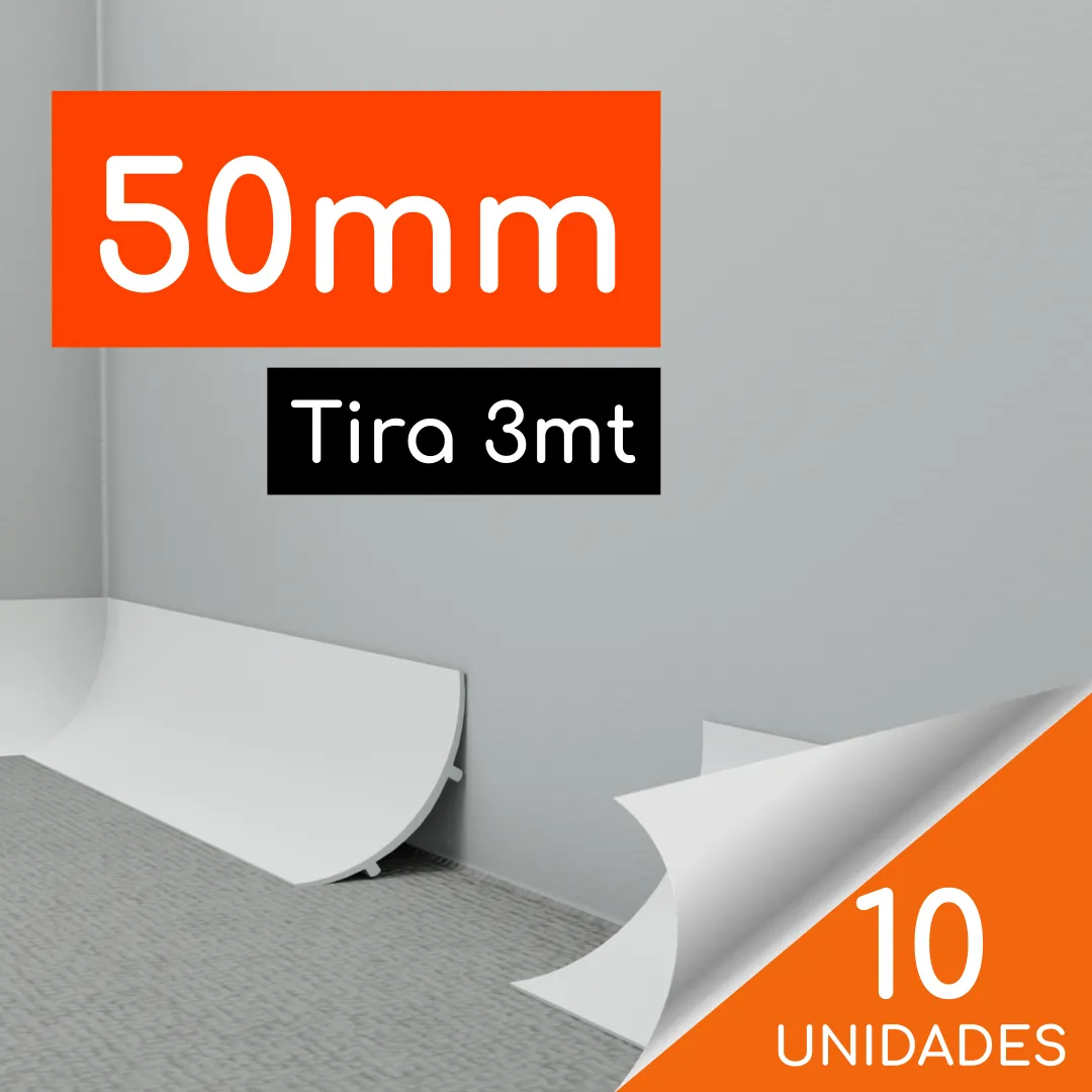 Guardapolvo Retorno Sanitario 50mm (3,5 x 3,5cm) Tira de 3mt Caja 10 unidades