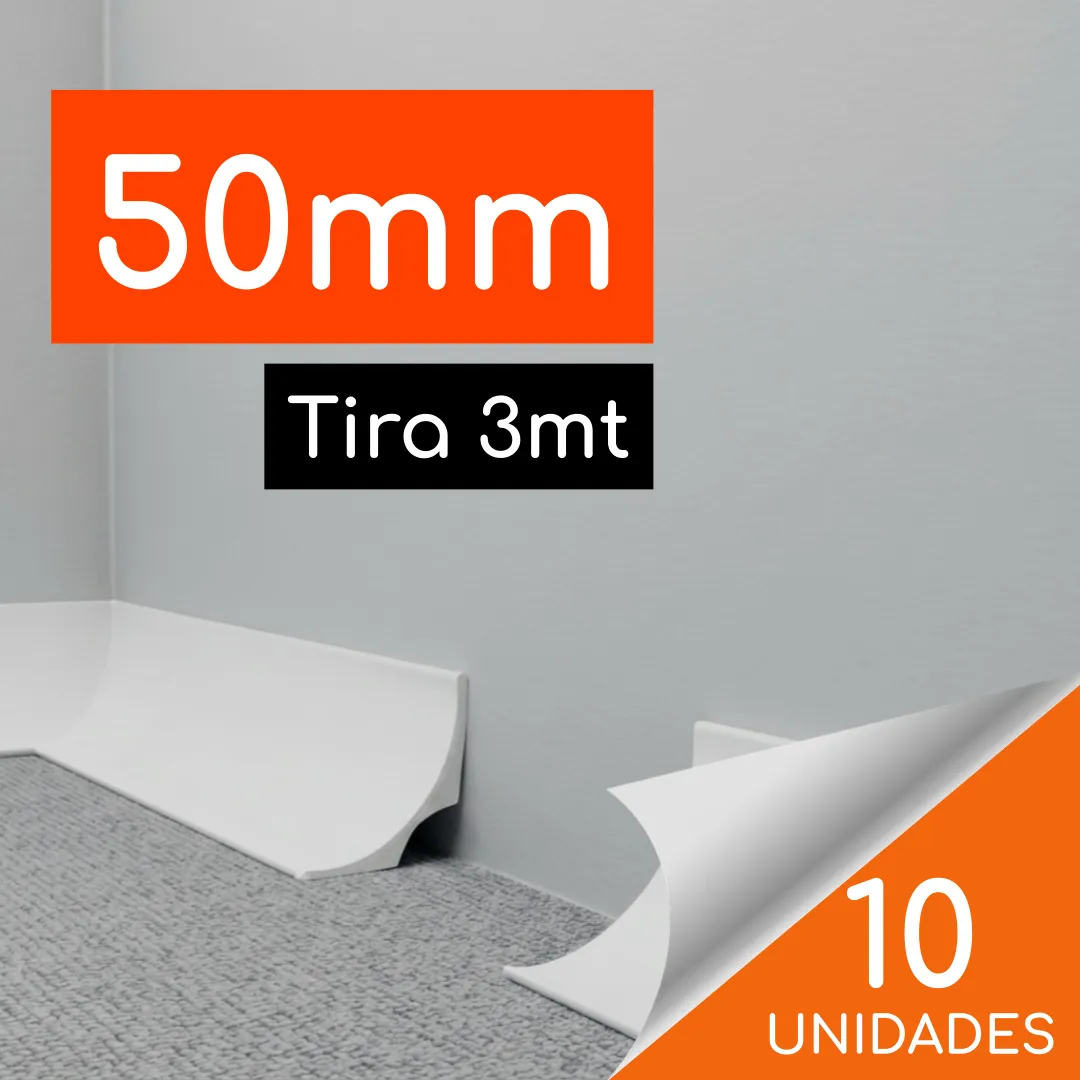 Guardapolvo Cubrecanto Sanitario 50mm (3,5 x 3,5cm) Tira de 3mt Caja 10 unidades
