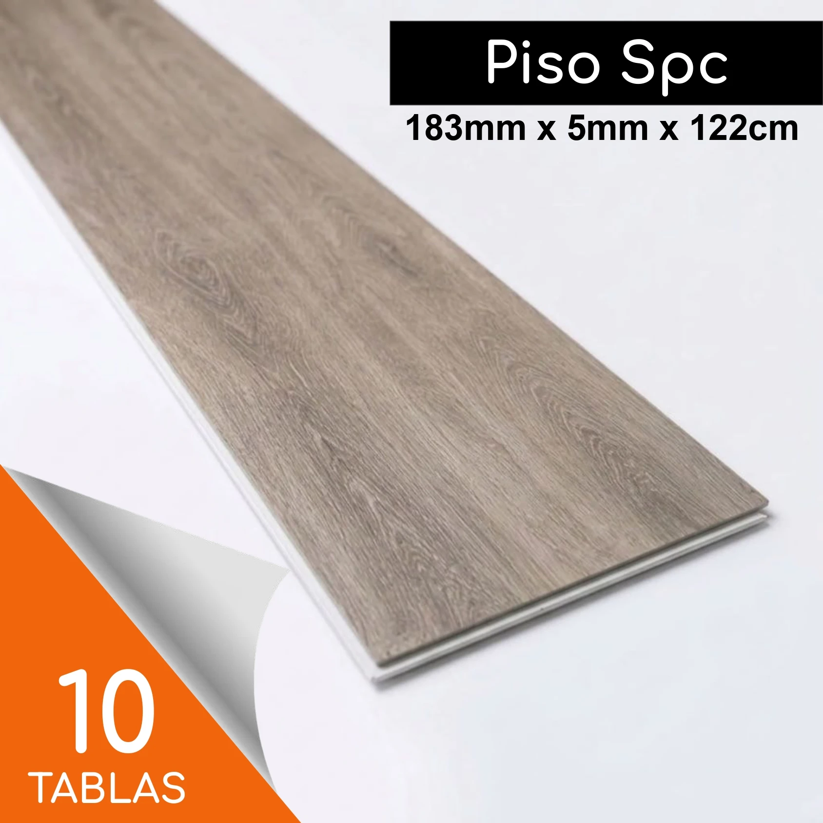 Piso SPC Auren CNP 122cm x 183mm x 5mm (1mm IXPE) Taupe Oak Caja 10 un / 2,23m2