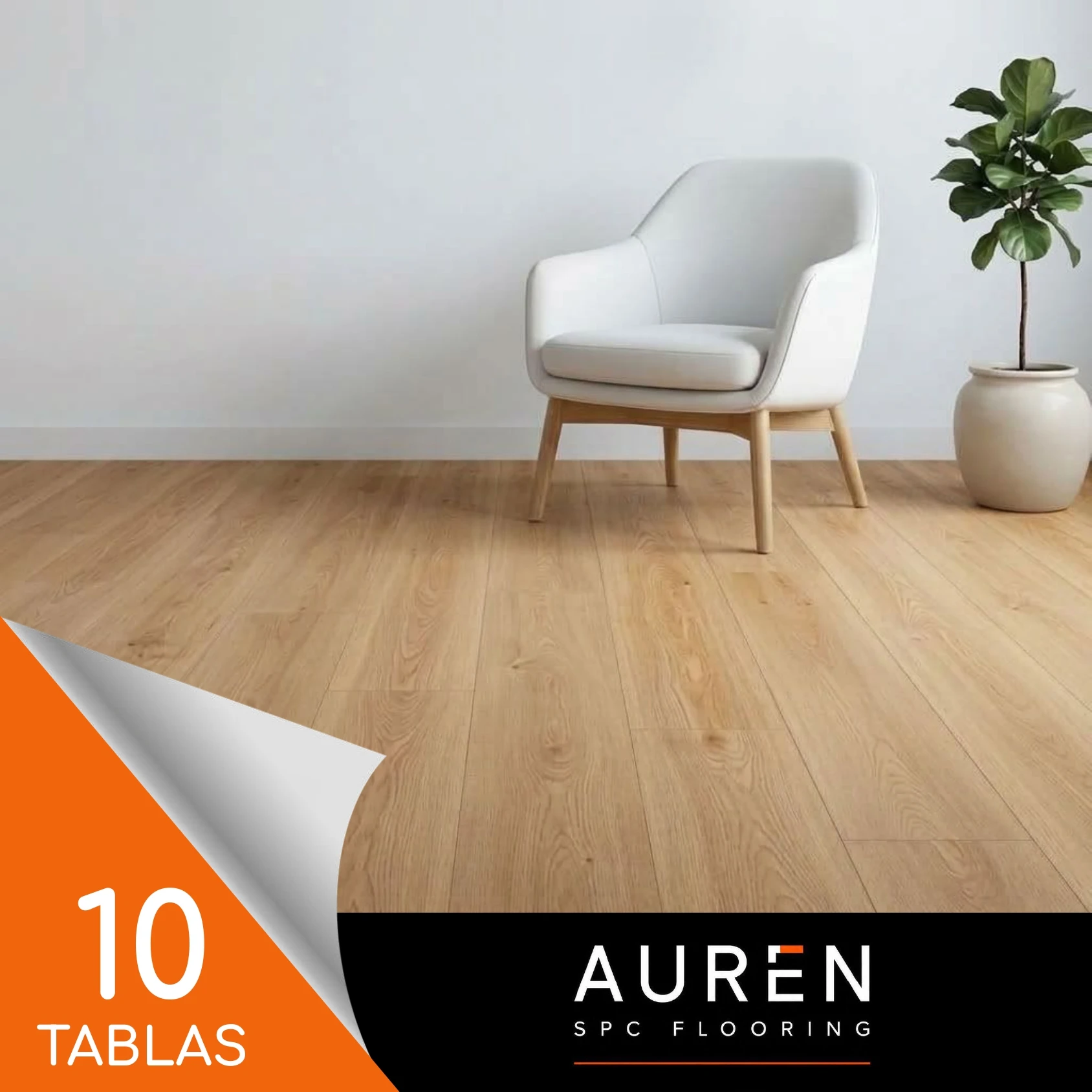 Piso SPC Auren CNP 122cm x 183mm x 5mm (1mm IXPE) Capri Oak Caja 10 un / 2,23m2