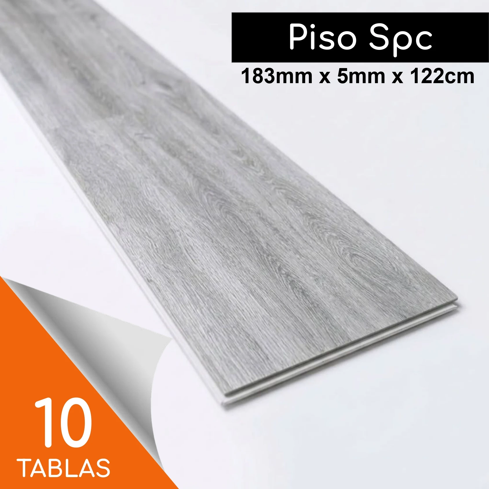 Piso SPC Auren CNP 122cm x 183mm x 5mm (1mm IXPE) Silver Ash Caja 10 un / 2,23m2