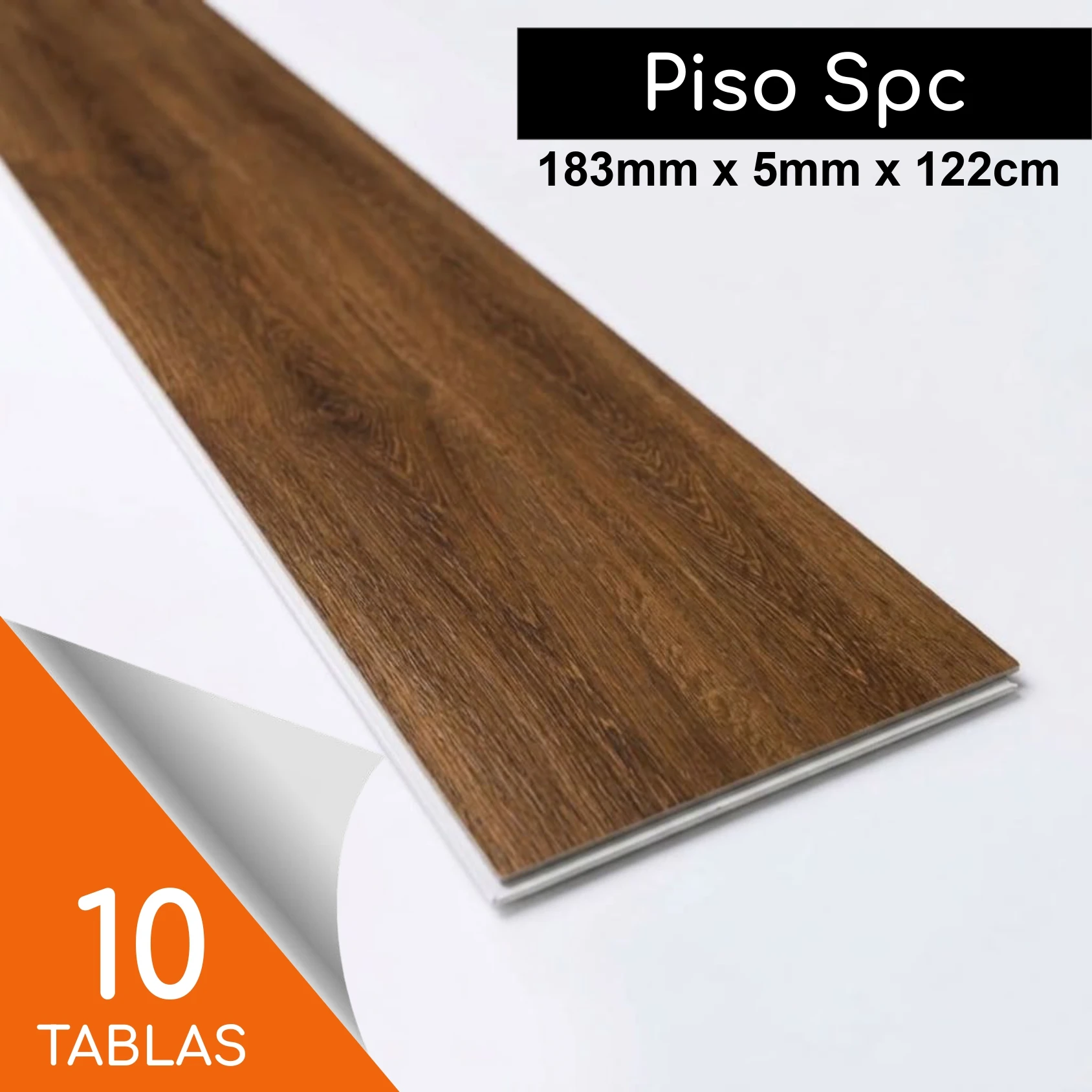 Piso SPC Auren CNP 122cm x 183mm x 5mm (1mm IXPE) Terra Brown Caja 10 un / 2,23m2