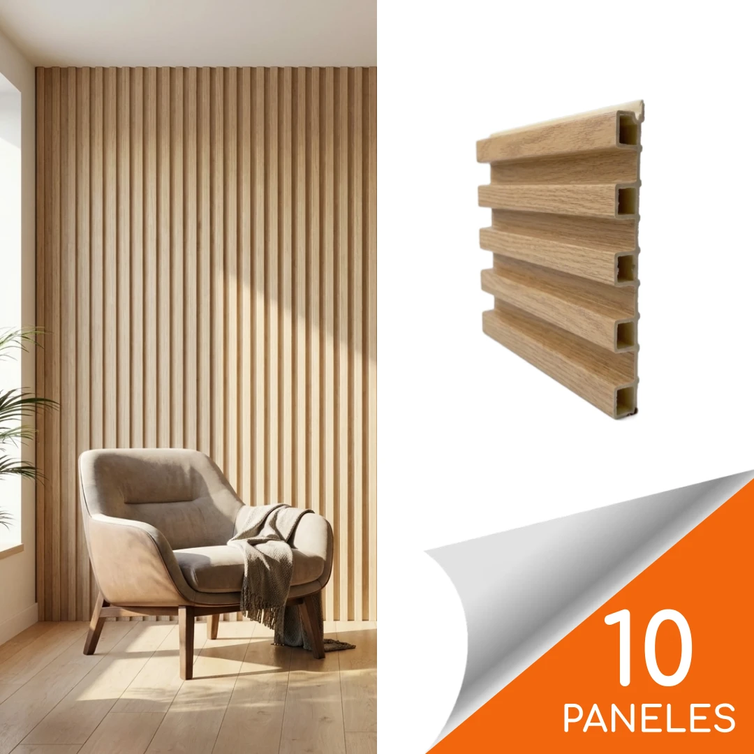 Wallpanel 160 x 23mm x 2.4mt Haya - 3,84 m2 (10 paneles)