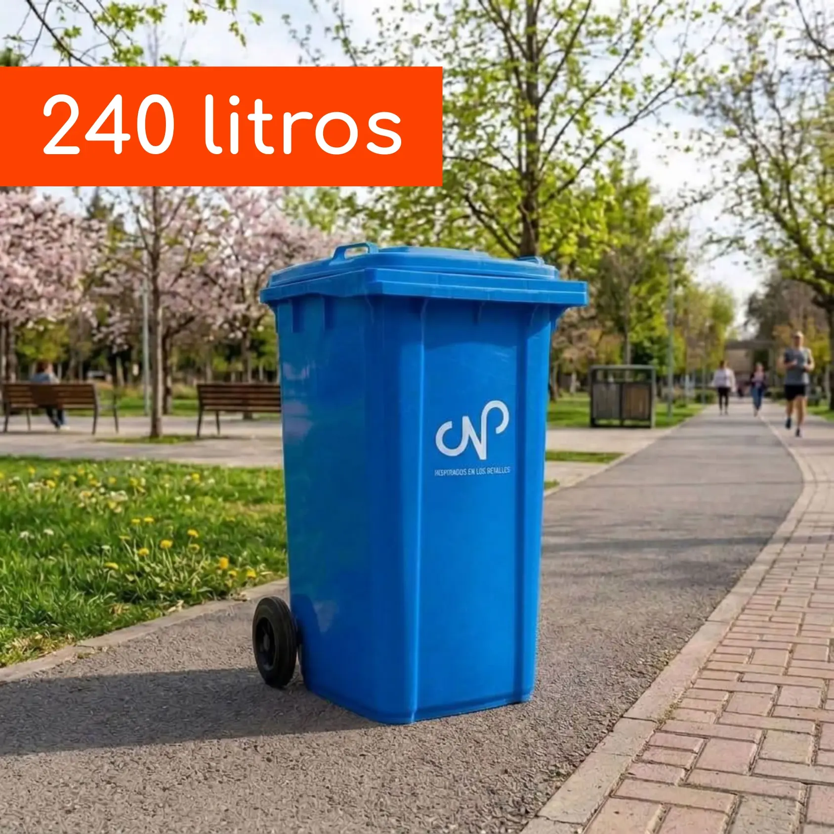 Contenedor de Basura CNP HDPE 240 Litros Azul